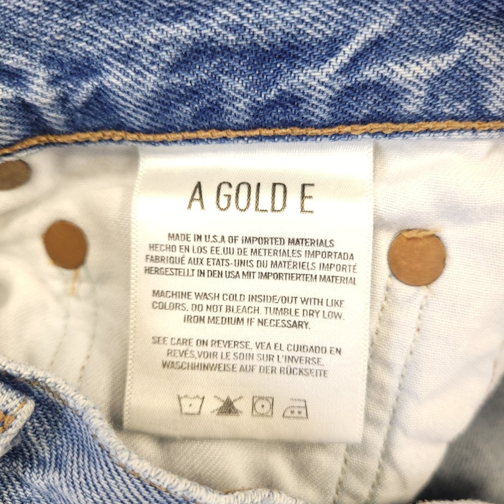Agolde Riley High Rise Straight Crop Jeans Womens 24x25.5‎ Straight Cotton USA - Picture 4 of 11